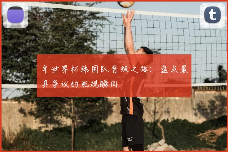 年世界杯韩国队晋级之路:盘点最具争议的犯规瞬间
