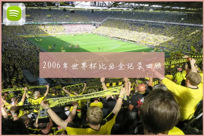 2006年世界杯比分全记录回顾